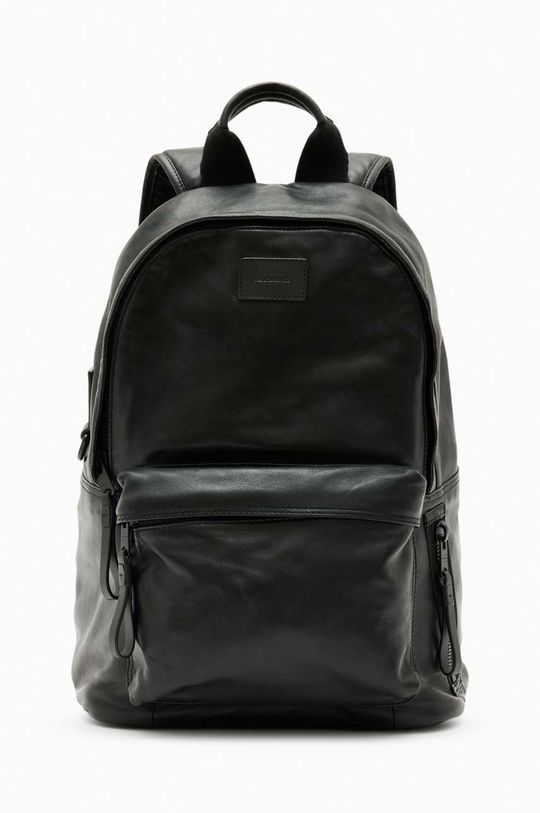Кожаный рюкзак AllSaints, черный рюкзак кожаный черный женский lmr 8137j