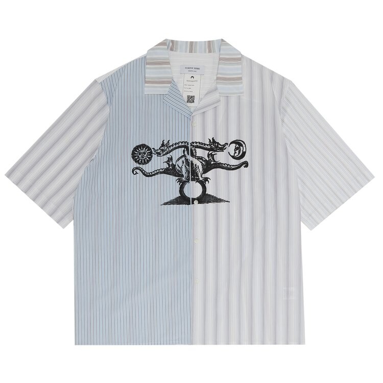 

Рубашка Marine Serre Household Linens Bowling Shirt 'White', белый