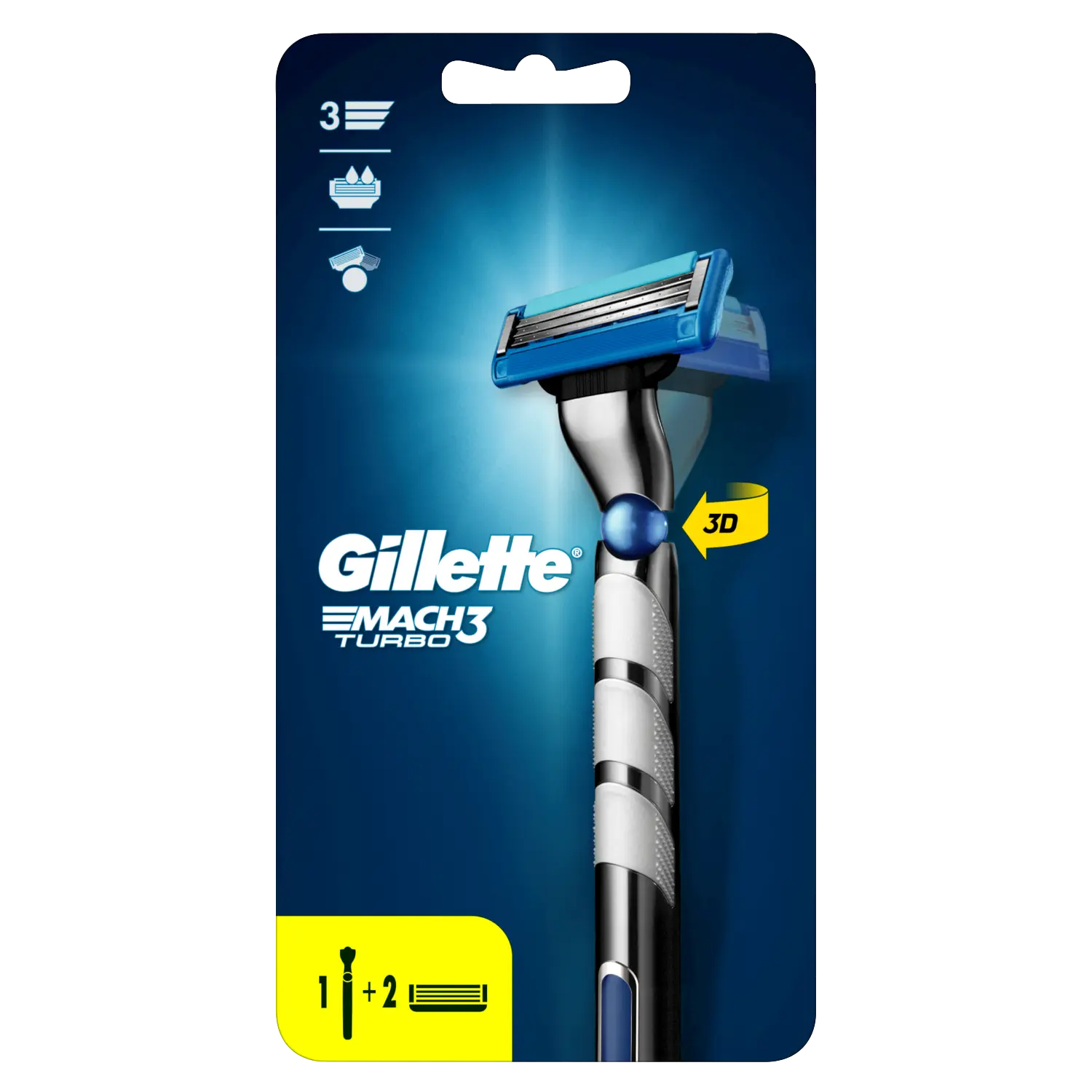 

Gillette Mach3 Turbo комплект: бритва, 1 шт. + картриджи, 2 шт.