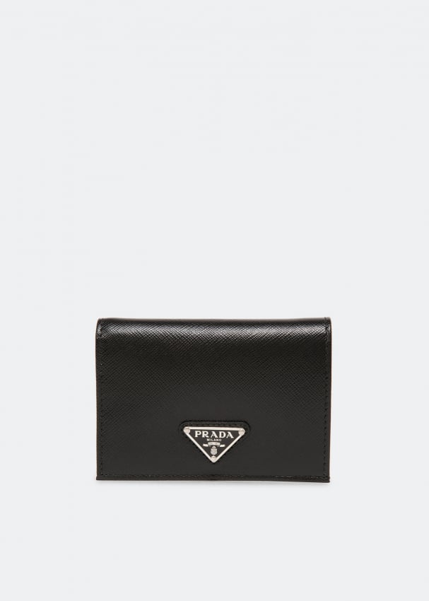 цена Кошелек PRADA Saffiano leather small wallet, черный