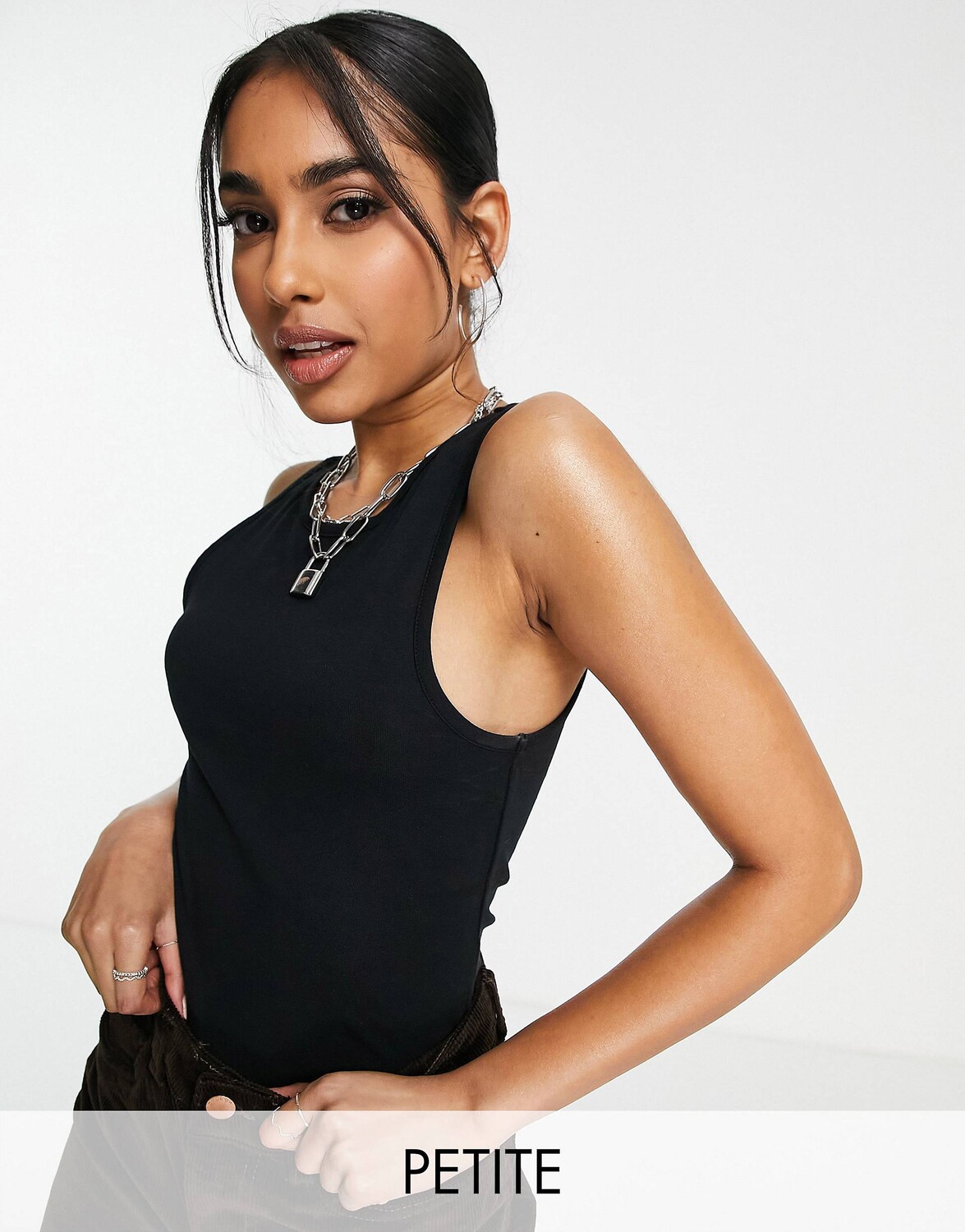

Черный спортивный боди Topshop Petite
