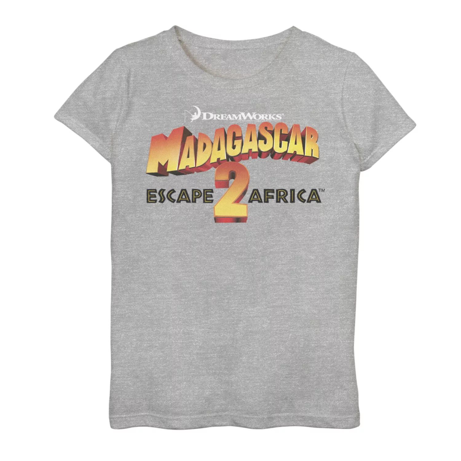 Классическая футболка с графическим рисунком и логотипом фильма «Мадагаскар: побег в Африку» для девочек 7–16 лет Licensed Character мадагаскар 2 побег в африку сумасшедший полет суперраскраска с играми мягк аст