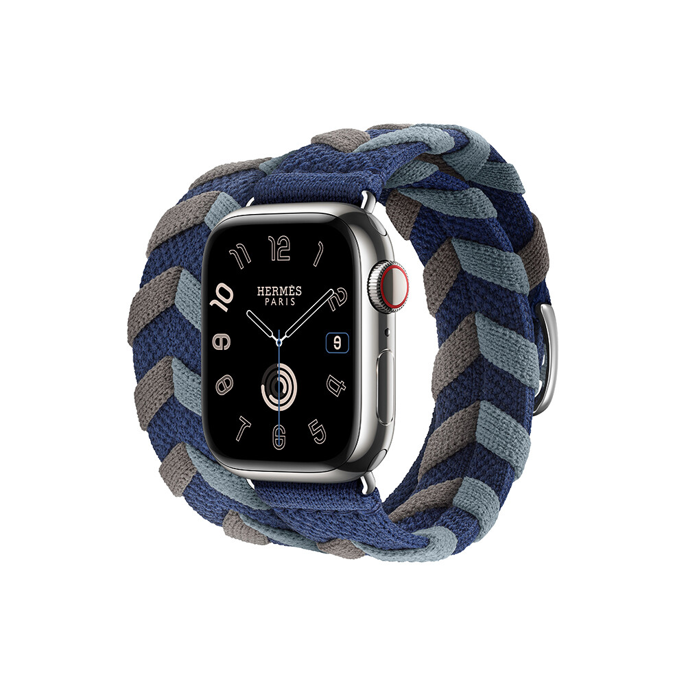 

Умные часы Apple Watch Series 9 Hermes (GPS + Cellular), 41мм, Silver Case/Navy Bridon Double Tour, Серебристый