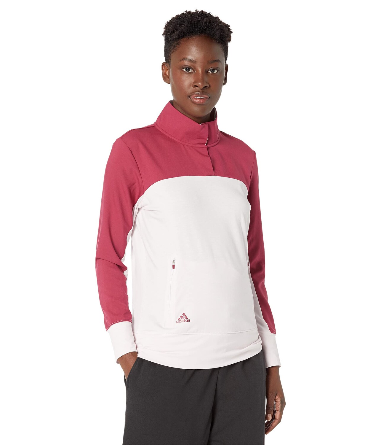 

Худи adidas Golf, Primeblue Quarter Snap Jacket, Красный