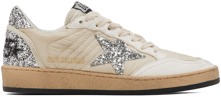 

Бело-бежевые кроссовки Ball Star Golden Goose