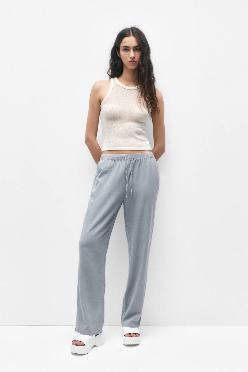

Брюки для бега в деревенском стиле Pull&Bear, серый