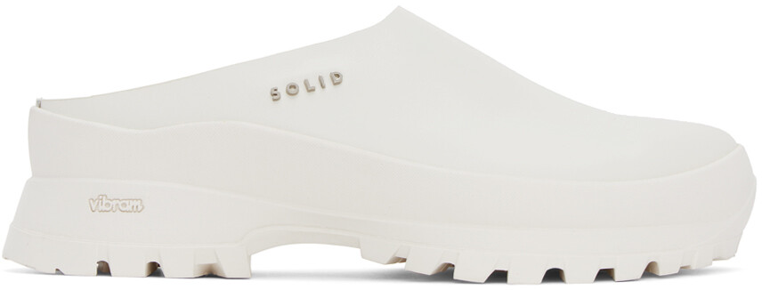 

Белые кожаные сабо Solid Homme