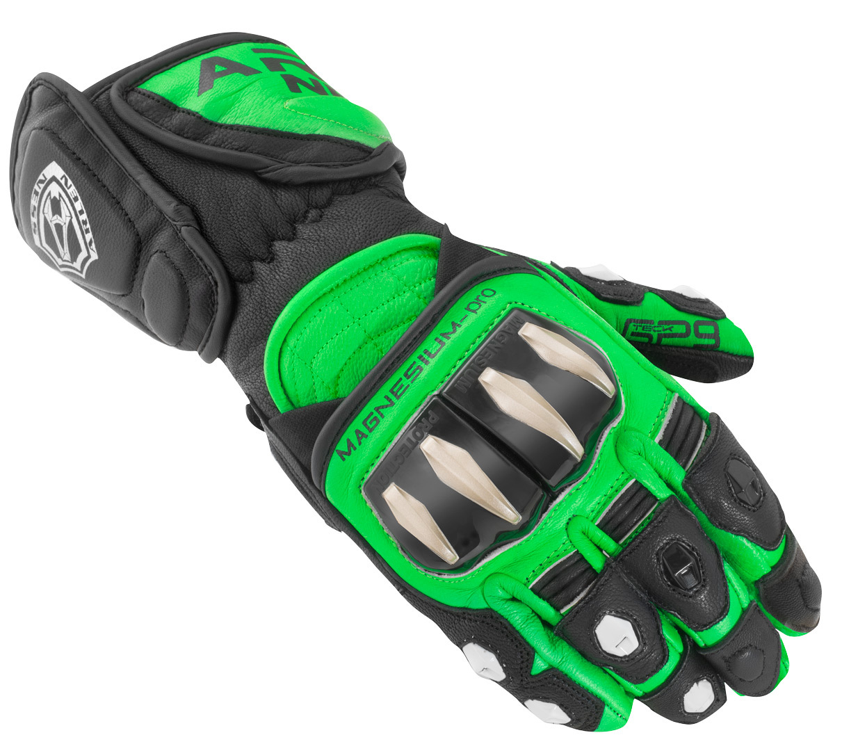 Мотоциклетные перчатки Arlen Ness Sugello, зеленый/черный мотоциклетные перчатки sugello arlen ness черный белый синий