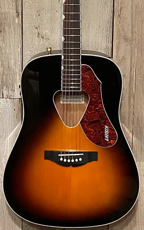 Gretsch G5024E Rancher Dreadnought со звукоснимателем Fishman, Sunburst, Help Brick & Mortar Music Shops! G5024E Rancher Dreadnought with Fishman Pickup System 5 band acoustic guitar eq preamp set amplifier lcd tuner piezo pickup equalizer system with microphone pickup acceseories