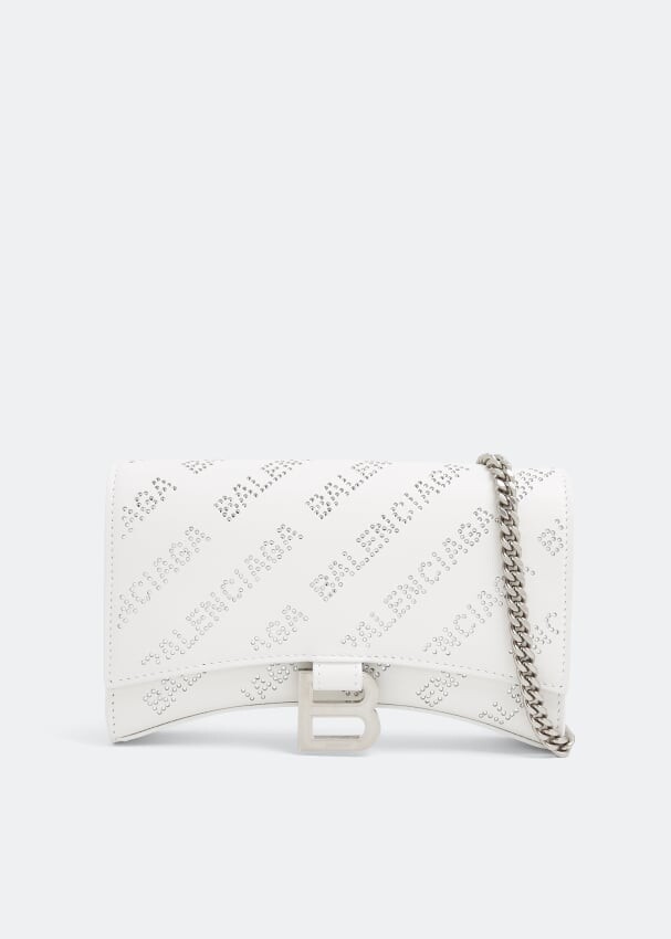 

Кошелек BALENCIAGA Hourglass chain wallet, белый
