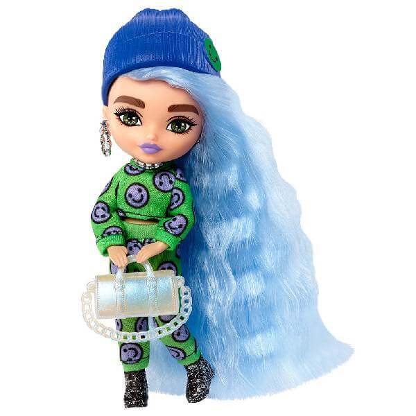 Кукла Barbie Extra Mini Doll Icy Blue Hair мини кукла барби extra minis barbie в стиле tie dye 14 см