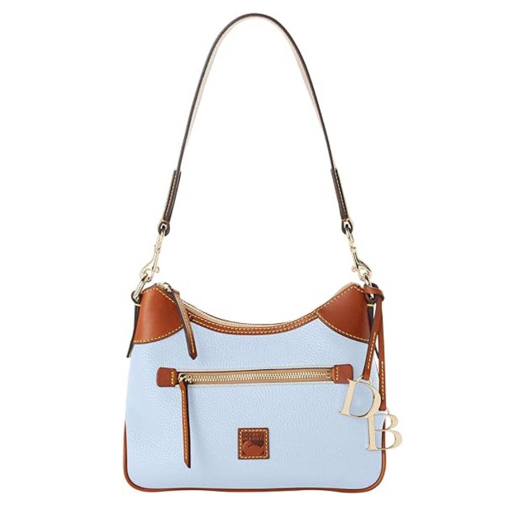 

Сумка Dooney & Bourke Handbag Pebble Grain Small Hobo, голубой/коричневый