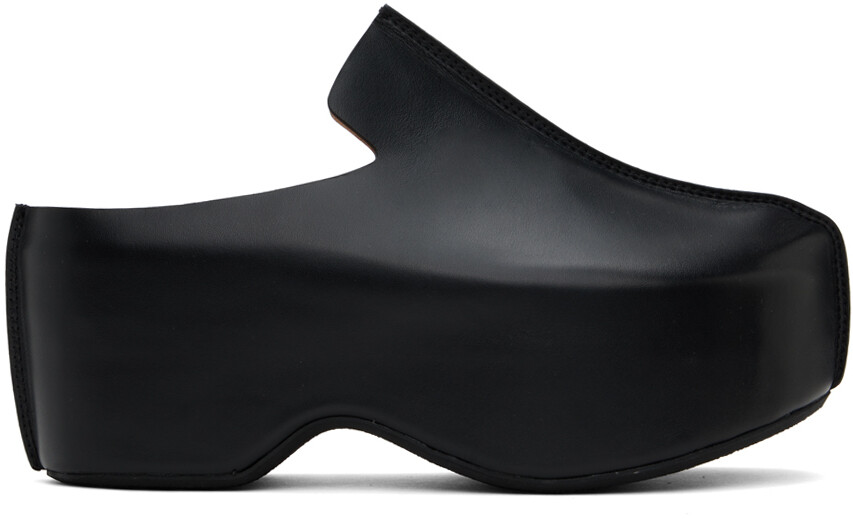 

Черные кожаные сабо на платформе Jw Anderson, цвет Black