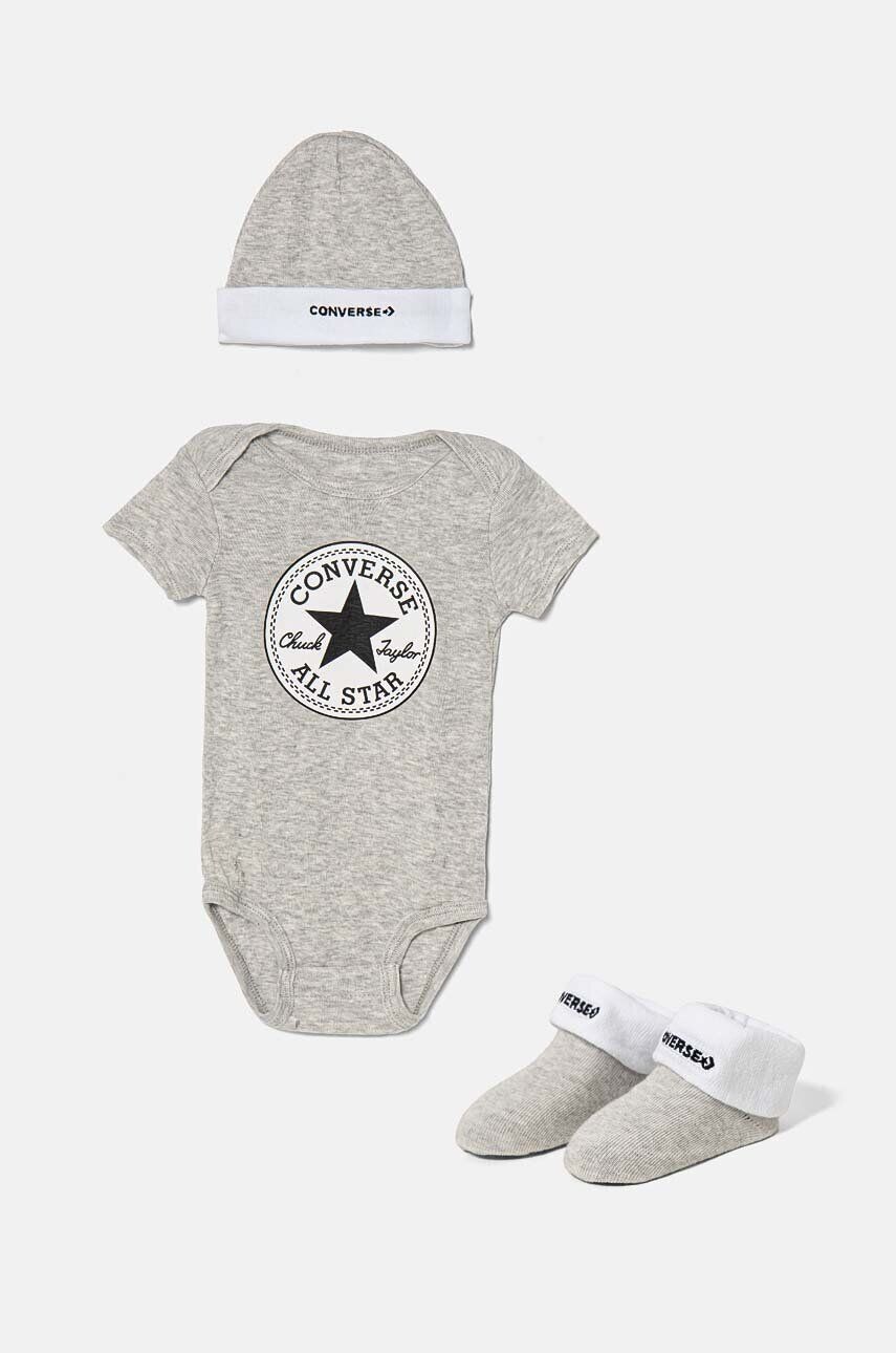 

Детское хлопковое боди Converse, серый