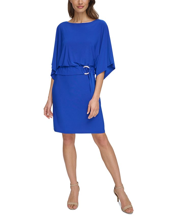 Женское блузонное платье с рукавом «летучая мышь» с поясом Jessica Howard, синий ховард джереми