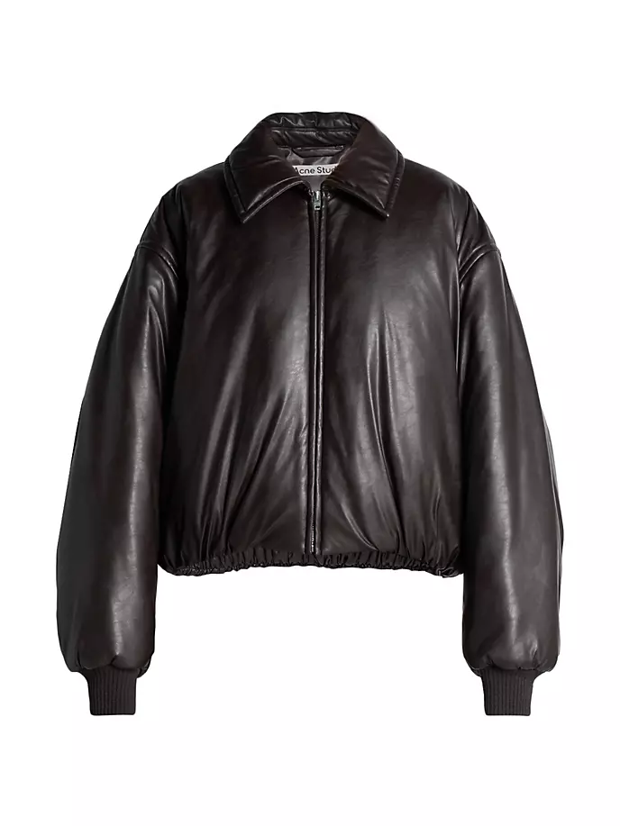 

Куртка-бомбер из искусственной кожи Onnea Acne Studios, цвет dark brown