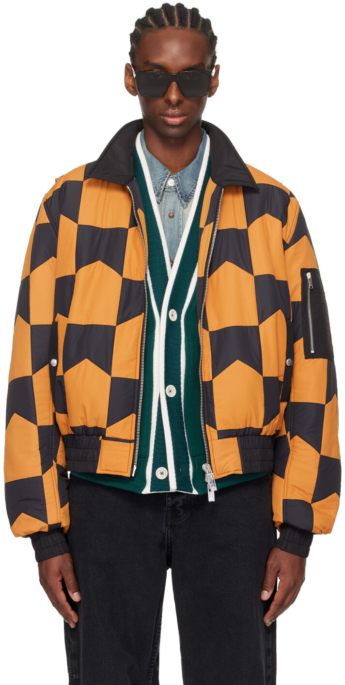 

Оранжево-черный бомбер MA1 Rhude