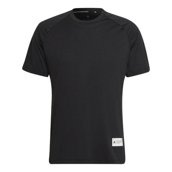 Футболка Men's adidas Tep Tee Logo Round Neck Pullover Sports Gym Short Sleeve Black T-Shirt, черный