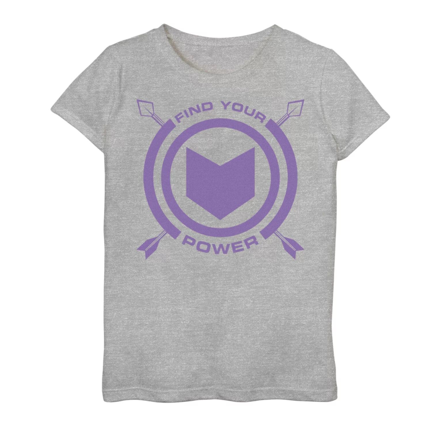 

Футболка с простым логотипом для девочек 7–16 лет Marvel Hawkeye Find Your Power Licensed Character