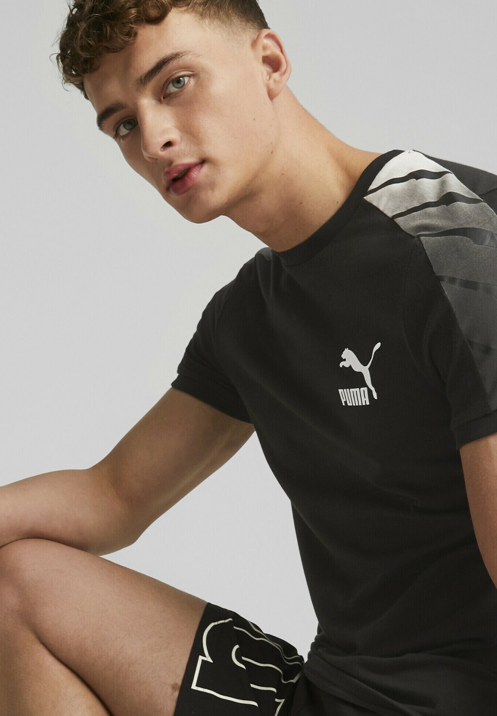 

футболка с принтом PUMA T7 SPORT T-SHIRT Puma, черный