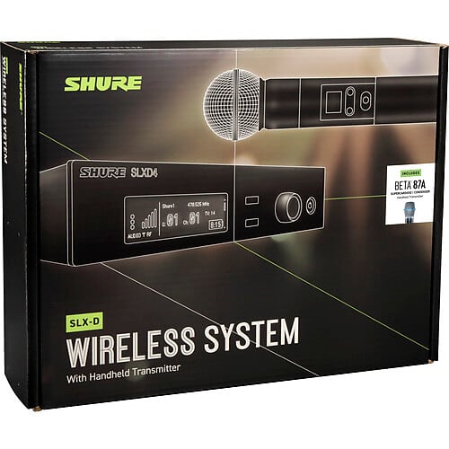 Беспроводная система Shure - SLXD24/B87A-G58 - Wireless System with Beta87A Handheld Transmitter rowin ws 10 guitar wireless system transmitter receiver wireless system transmission with rechargeable battery