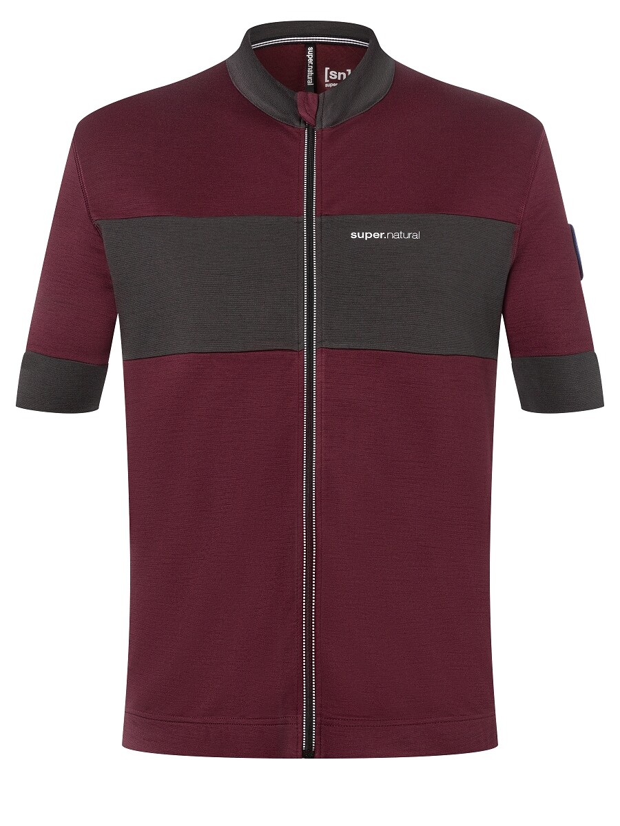 

Рубашка super.natural Merino Fahrradtrikot, цвет weinrot