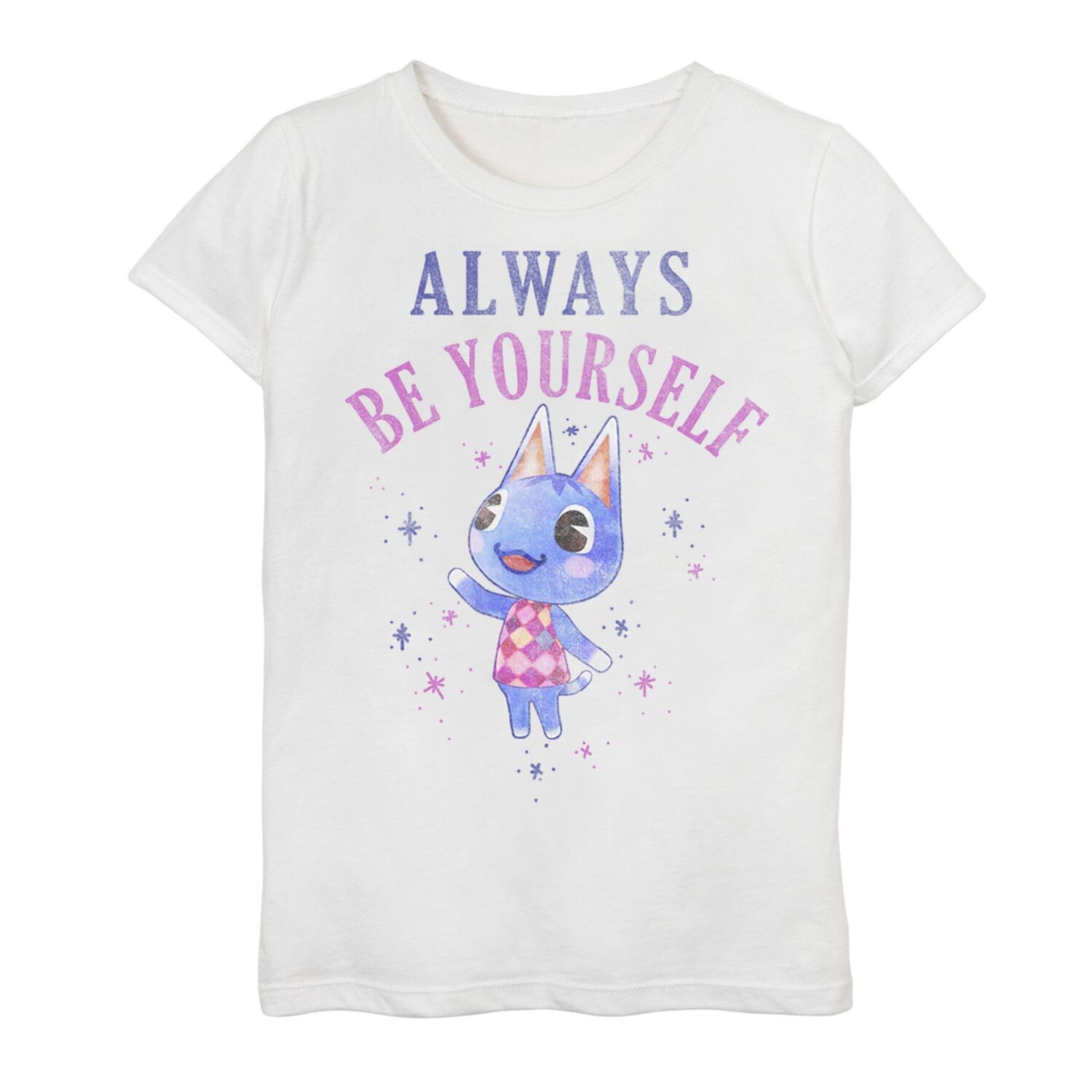 

Футболка с блестящим рисунком Nintendo Animal Crossing Always Be Yourself для девочек 7–16 лет Licensed Character