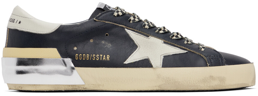 

Темно-сине-белые классические кроссовки Super-Star Golden Goose