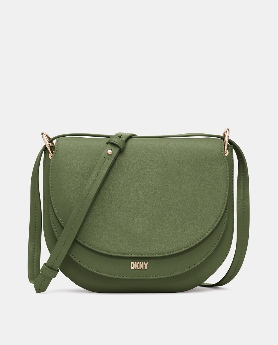 

Сумка через плечо Gramercy среднего размера из зеленой кожи с клапаном DKNY, зеленый