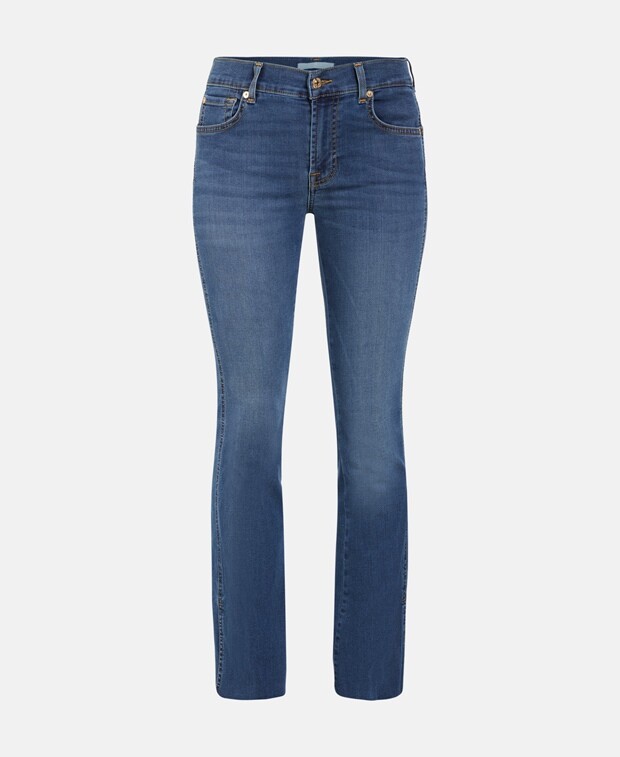 

Джинсы с вырезом 7 for all Mankind, синий