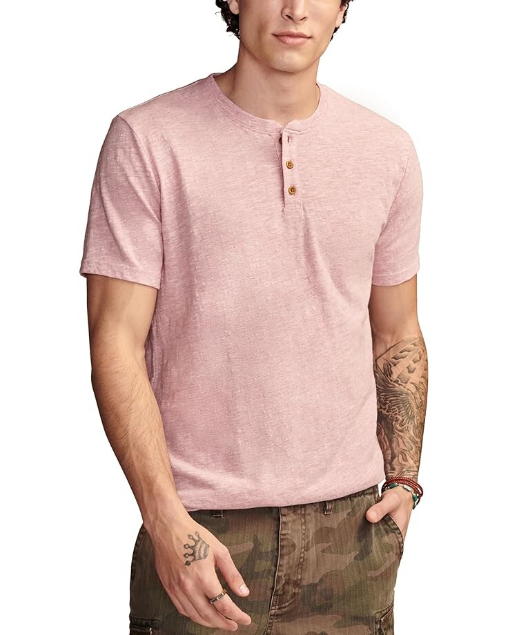 

Рубашка Lucky Brand Linen Henley, цвет Red Violet