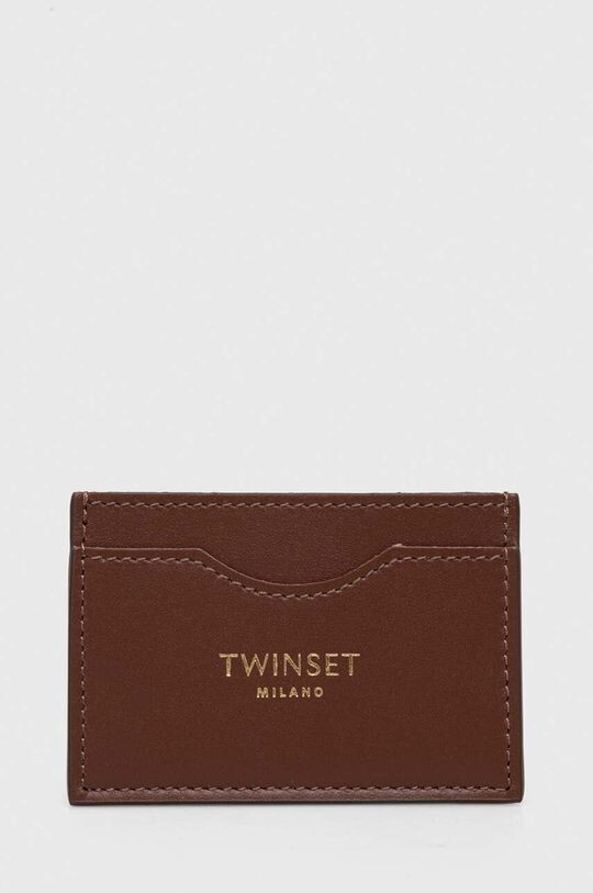 

Кожаные визитницы Twinset, коричневый