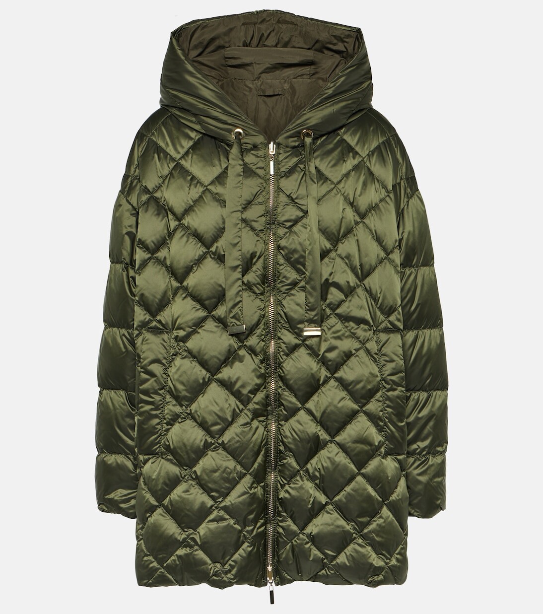 

Стеганый пуховик the cube Max Mara, хаки
