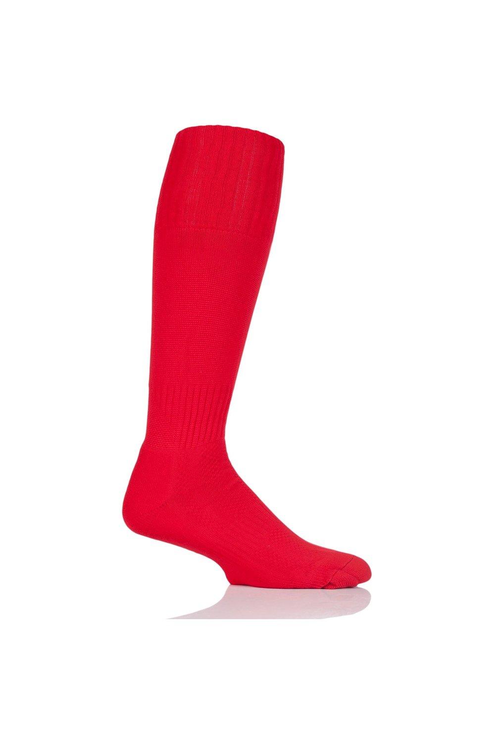 1 пара простых футбольных носков производства Великобритании. SOCKSHOP of London, красный