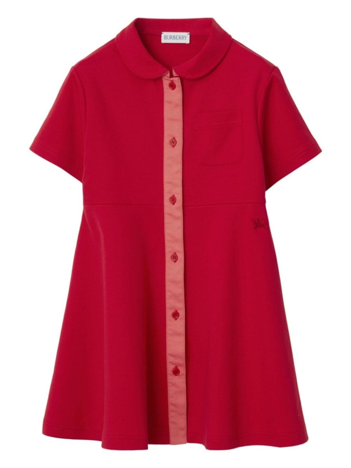 

Burberry Kids платье с короткими рукавами, красный