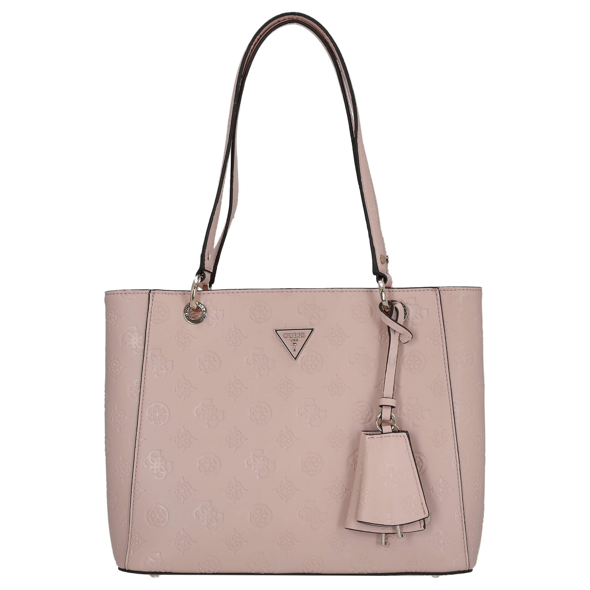 Сумка шоппер Guess Jena Noel 37см, цвет pale pink logo