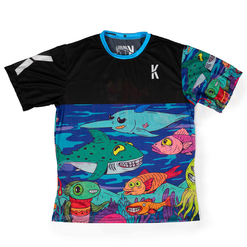 

ФУТБОЛКА Kamuabulite fit RUNNING #PEZ-ON 90гр ЧЕРНЫЙ/СИНИЙ ЦВЕТ - МУЖСКИЕ