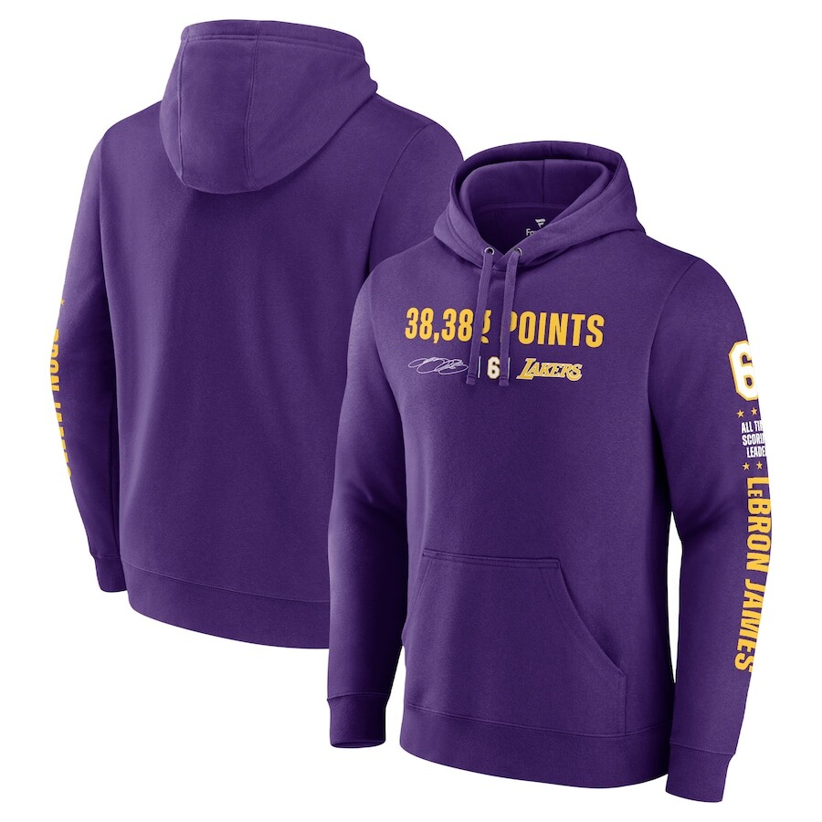 

Пуловер с капюшоном Fanatics Branded Los Angeles Lakers, фиолетовый