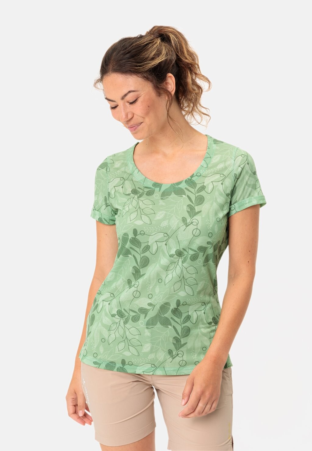 

Футболка с принтом Vaude, цвет willow green