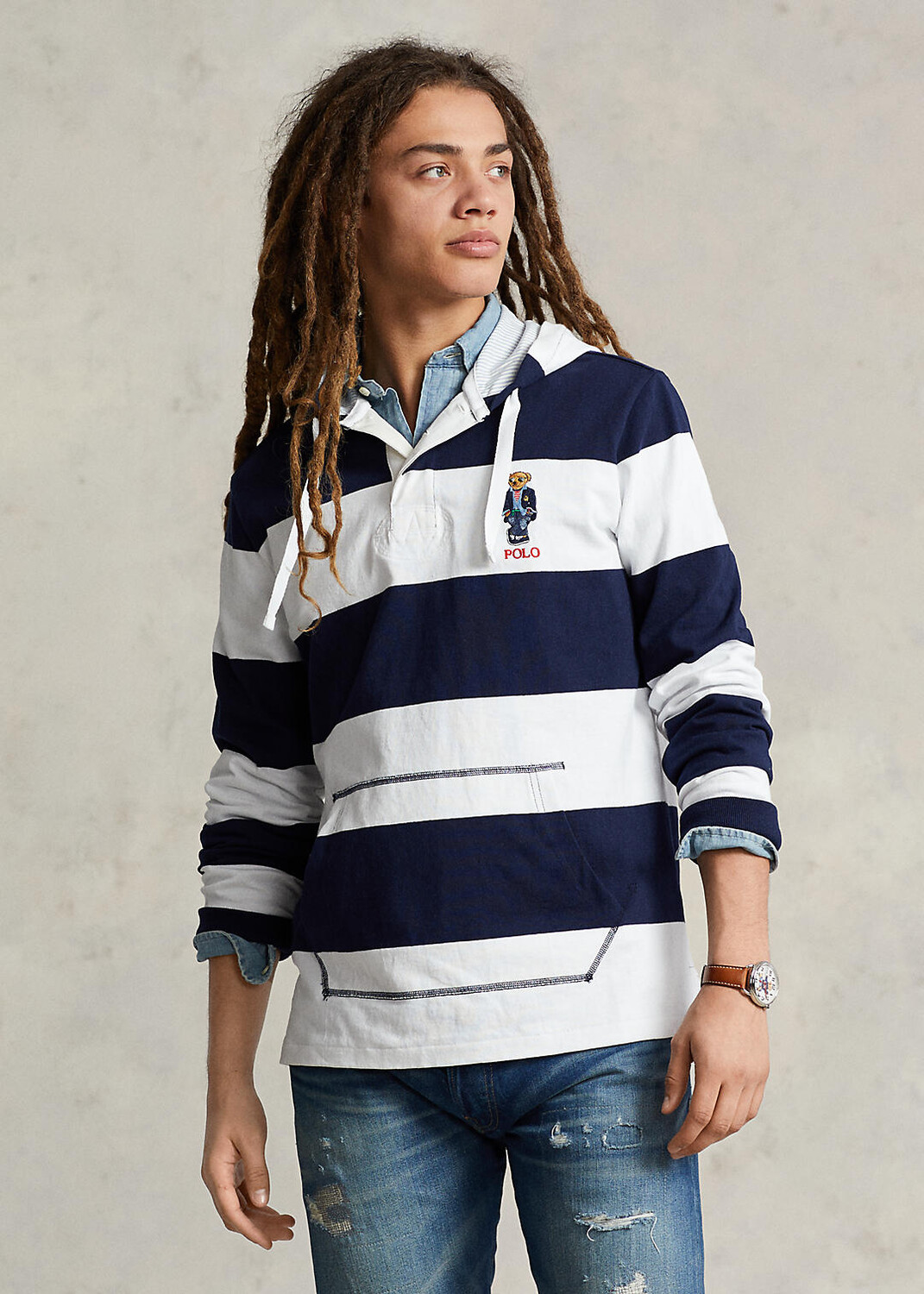 

Рубашка для регби с капюшоном из джерси Polo Bear