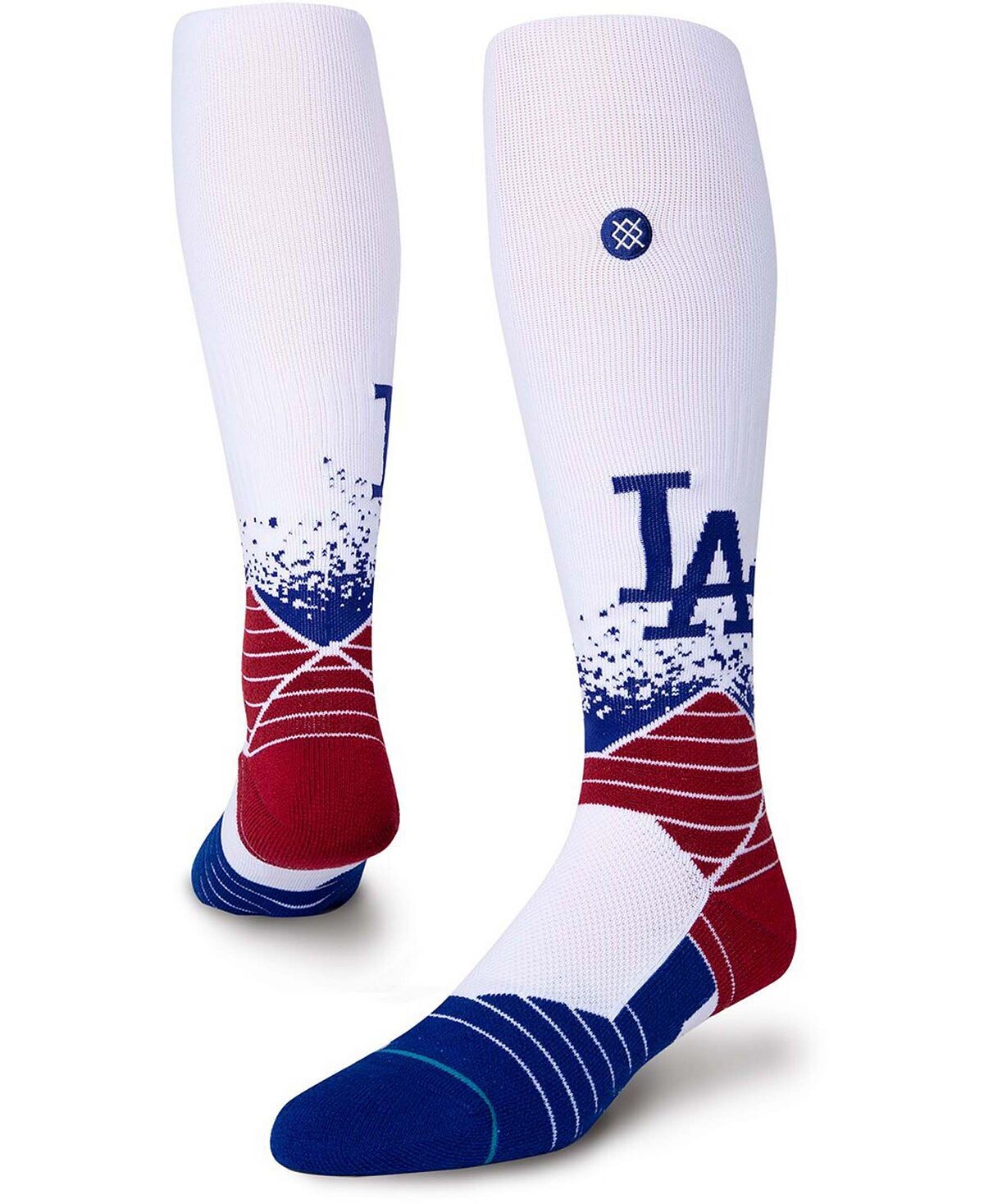 

Мужские белые носки до икры Los Angeles Dodgers City Connect Stance