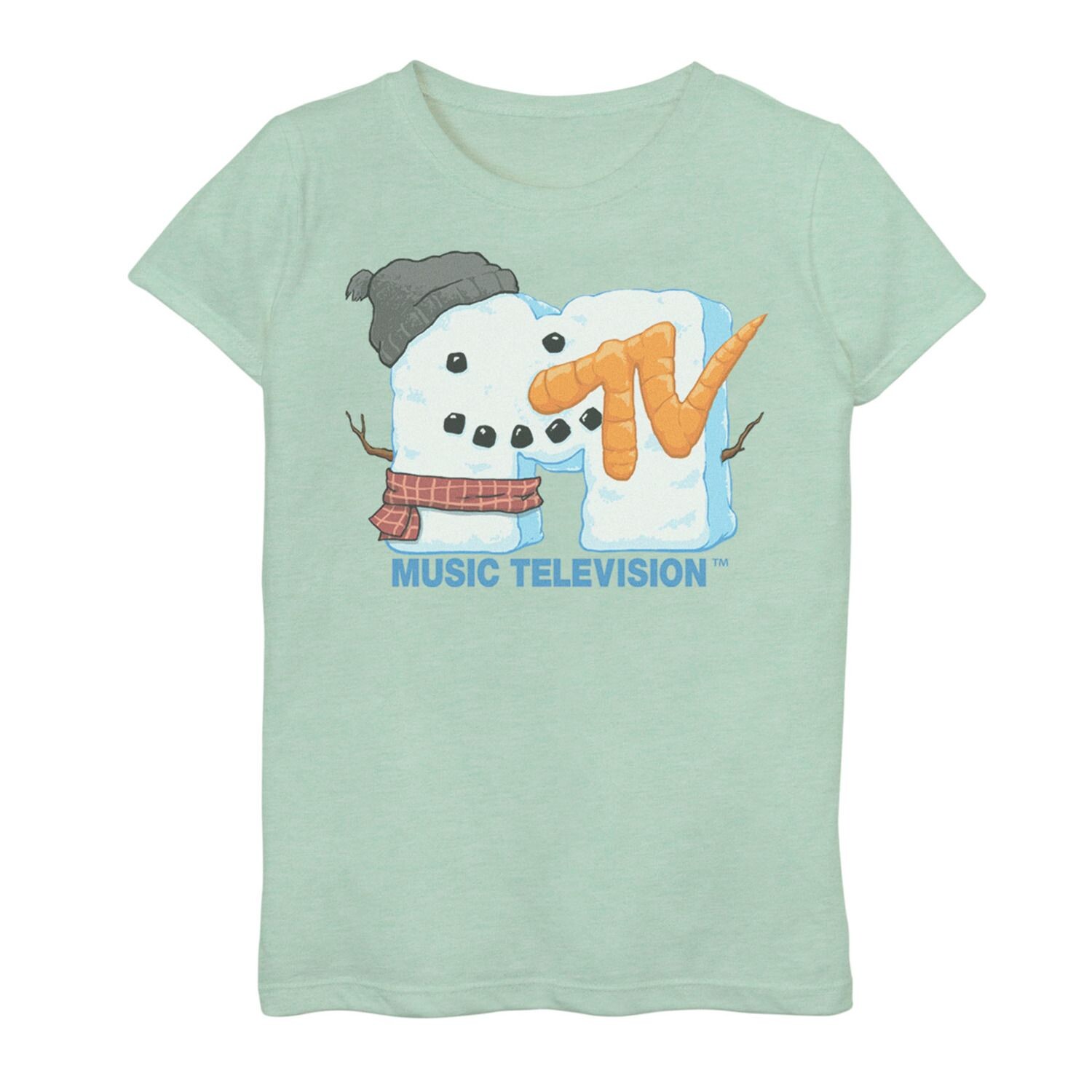 

Футболка с логотипом MTV Happy Snowman для девочек 7–16 лет Licensed Character