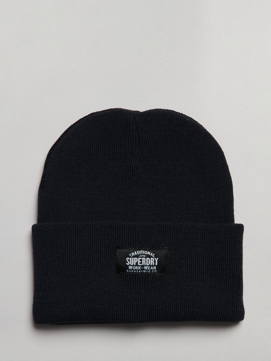 

Классическая вязаная шапка-бини Superdry, новый угольно-черный