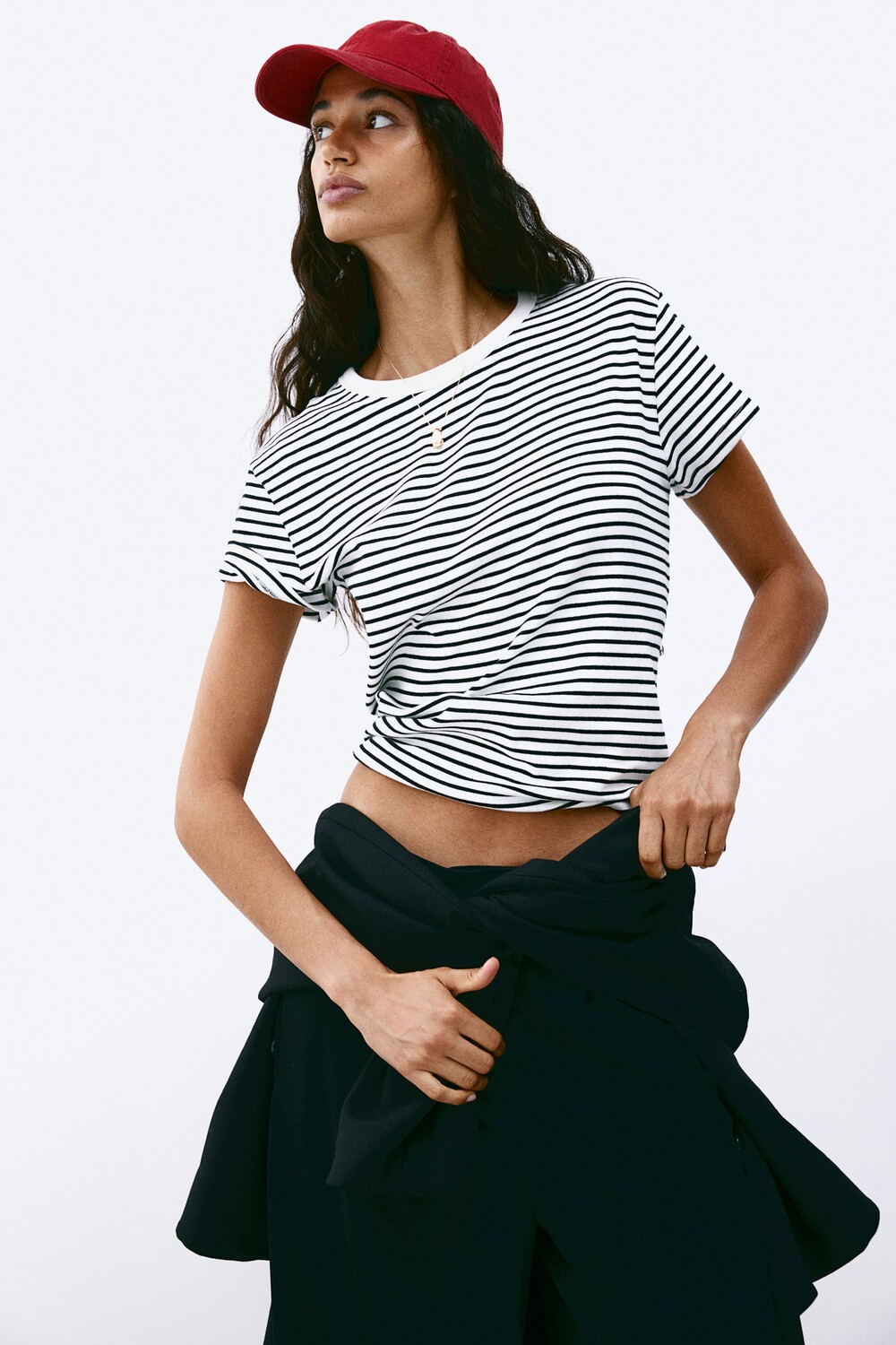 

Широкие брюки из твила H&M, черный