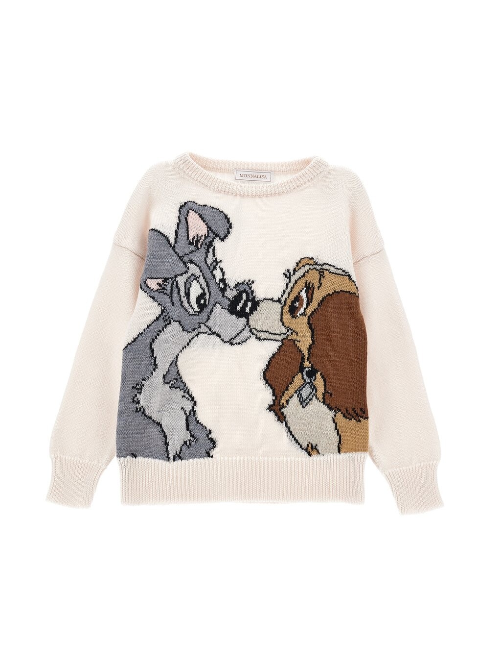 

Вязаный свитер LADY AND THE TRAMP DISNEY Monnalisa, белый