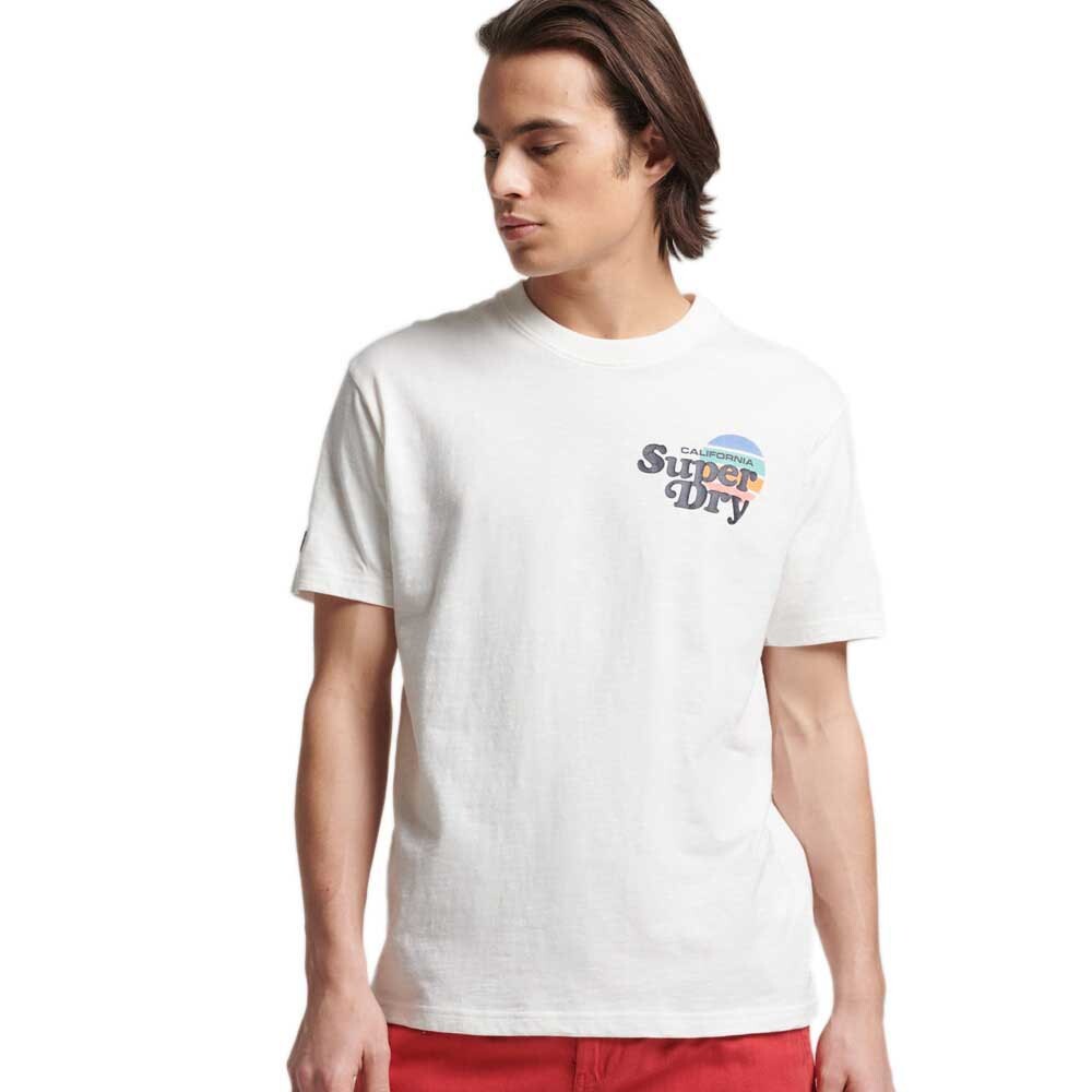 

Футболка Superdry Vintage Cali Stripe, бежевый