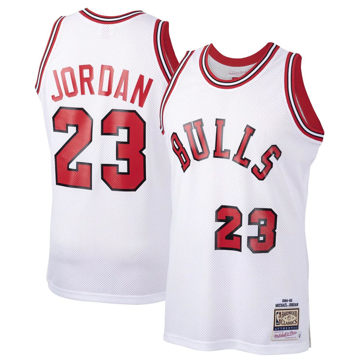 

Мужское аутентичное джерси для новичков Mitchell & Ness Michael Jordan White Chicago Bulls 1984-85 гг.