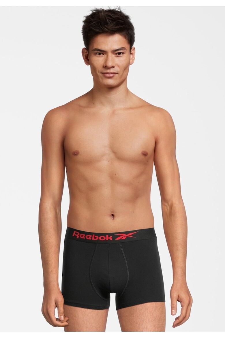 

Боксеры с логотипом на поясе - 7 пар Reebok, черный