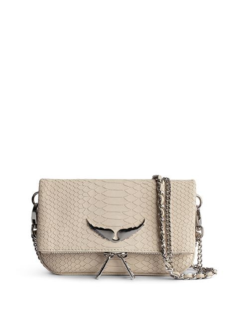 

Миниатюрная кожаная сумка Rock Nano Soft Savage Zadig & Voltaire, цвет Tan/Beige