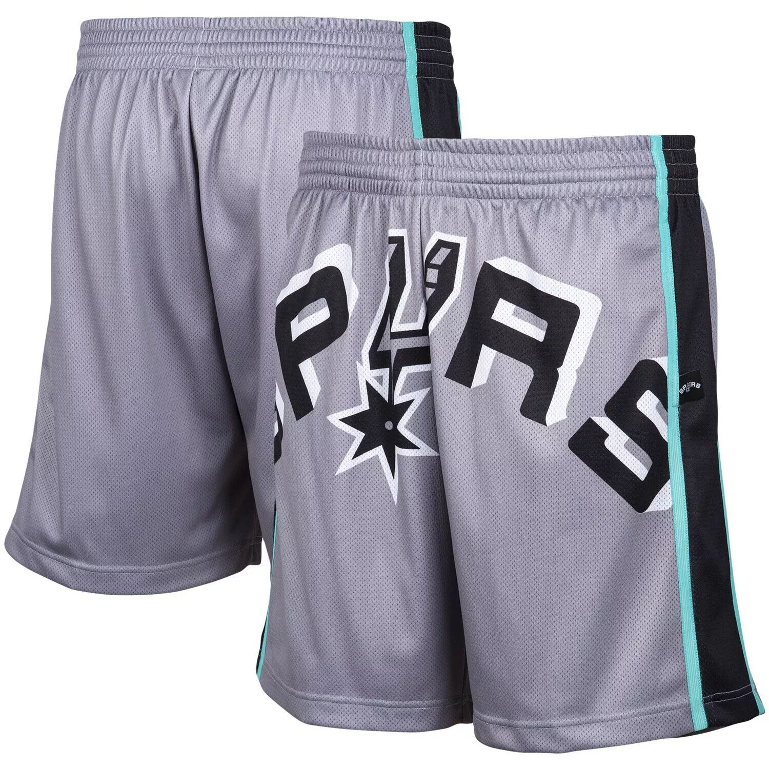 

Мужские серые шорты Mitchell & Ness San Antonio Spurs Hardwood Classics Big Face 2.0